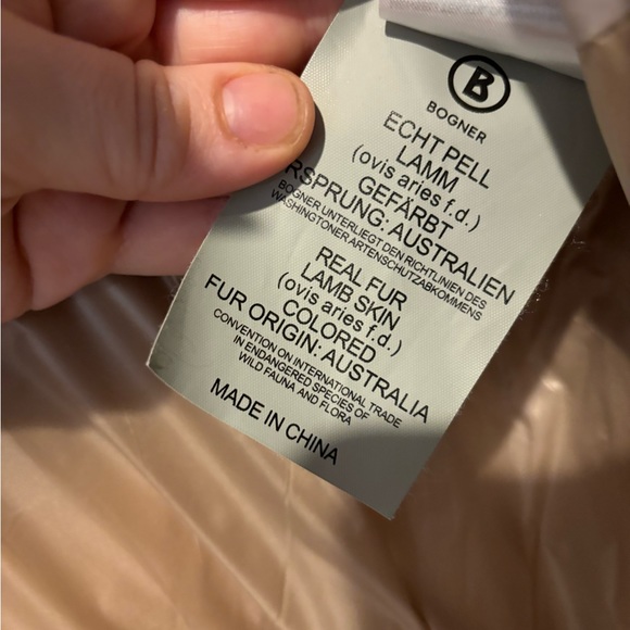 BOGNER Alesa Brown Shearling Hooded Down Jacket - Picture 5 of 13